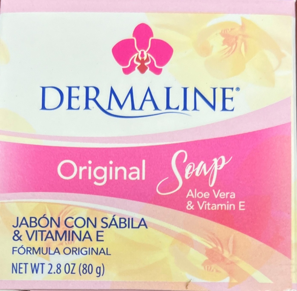 DERMALINE SOAP ORIG vit E & Aloe 80g /24 exp 2/29