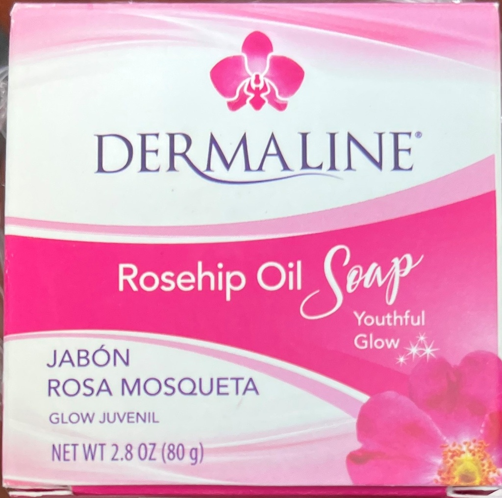 DERMALINE SOAP ROSEHIP OIL 80g /24 exp 2/29