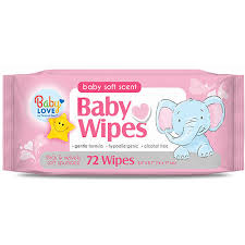 BLOVE BABY WIPES PINK 72CT /12