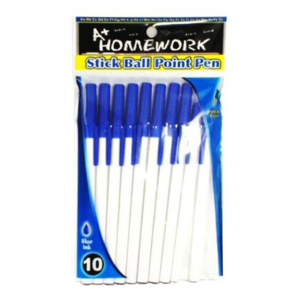 PENS BLUE INK 10PK (UC1878) /48
