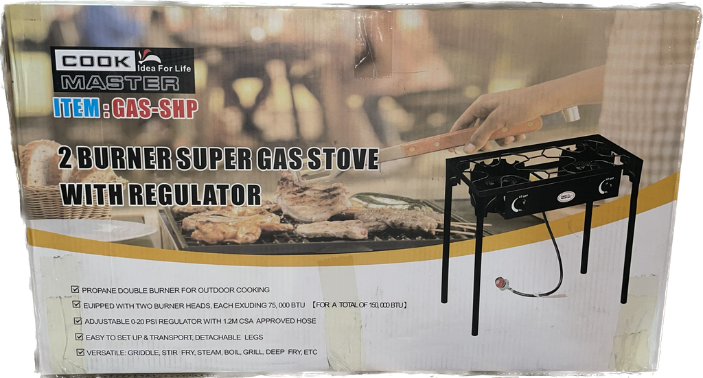 STOVE GAS X 2 COOK MASTER GAS-SHP (COMPLETE NO RETURNS)