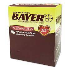 [655708018286] BAYER ASPIRIN BOX 50-PK x 2's /20 exp 11/26