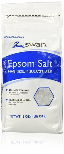 [198504000296] SWAN EPSOM SALT 1 LB /12 exp 1/30