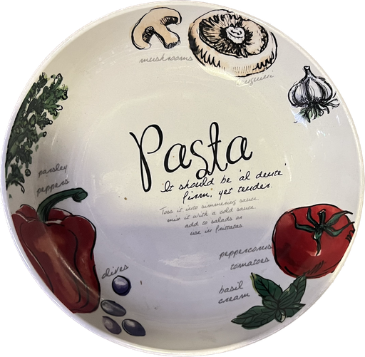 [729545307657] PORCELAIN DEEP PASTA PLATE 8" /36 NO RETURNS