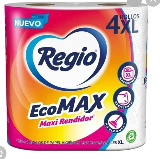 [7501036624572] REGIO TOILET PAPER Ecomax XL 4PK X 10 /BOX