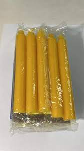 [7592800000043] CANDLE 6" HOUSEHOLD YELLOW 5PK /24