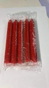 [7592800004775 RED] ZAFIRO CANDLE HOUSEHOLD 6" RED 5PK /24