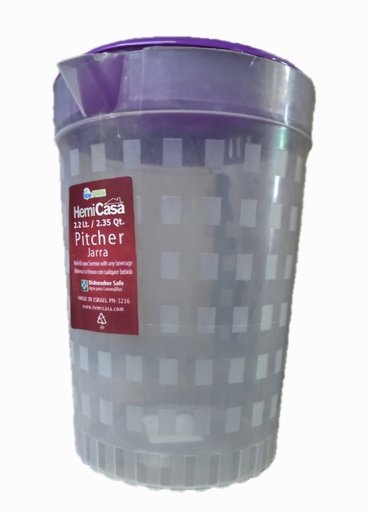 [892884002511] HEMICASA PLASTIC PITCHER 67oz - 2L /36