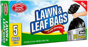 [808829100600] HOME S. TRASH BAGS 39GL-5ct & TIES /24
