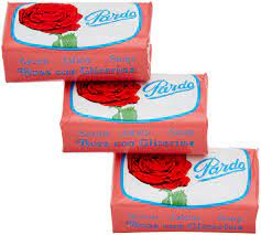 [8410874000310] PARDO SOAP ROSE W/GLYCERINE  3 PK 125G
