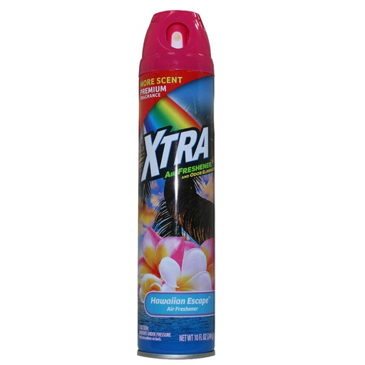 [854152008250] XTRA AIR FRESHENER HAWAIIAN ESCAPE 10oz /12