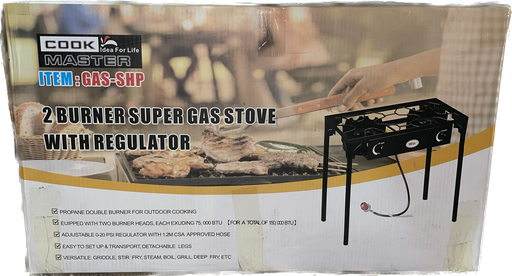 STOVE GAS X 2 COOK MASTER GAS-SHP (COMPLETE NO RETURNS)