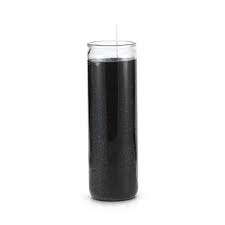 [74604673828814] CANDLE 8" PLAIN 400ml BLACK 12PK