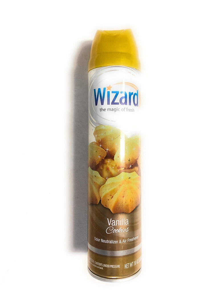 WIZARD AIR Freshener Spray Vanilla Cookies 10oz /12 | PJ DISTRIBUTORS