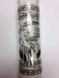 [29111] CANDLE 8" Screened Glass block buster 12pk WHITE