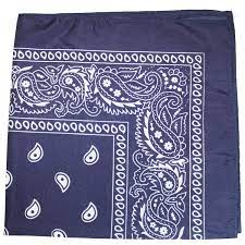 [BR5504] BANDANA NAVY BLUE 12-PK
