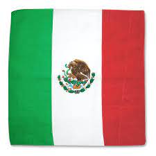 [BR5564] BANDANA MEXICAN FLAG 12-PK