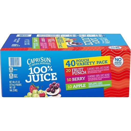 [087684004449] CAPRISUN VARIETY  6.7oz - 40PK exp 6/2026