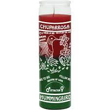 [CHUPAROSA] CANDLE Chuparosa 8" screened glass 12pk Red/Green