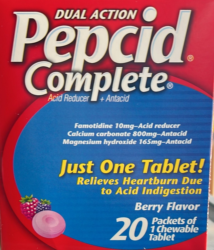 Pepcid chewable Disp. Box 20pk /20 exp 7/26 PJ DISTRIBUTORS