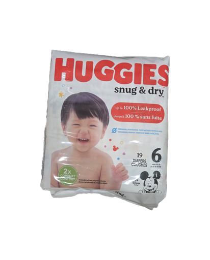 [036000514704] HUGGIES DIAPERS SIZE 6  / 19ct / 4