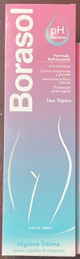 [7460828578557] BORASOL Antiseptic FEMININE WASH 16oz /12 exp3/28