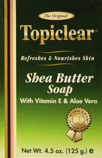 [890005000132] TOPICLEAR SOAP SHEA B. 4.5oz /6