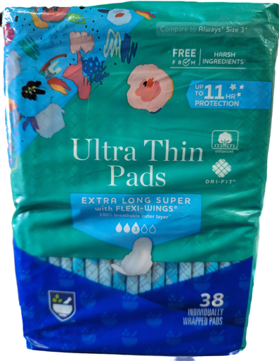 [011822037990] ULTRA THIN PADS XTRA LONG 38/6
