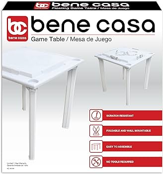 [037005652880] DOMINO PLASTIC TABLE W/CUP HOLDERS