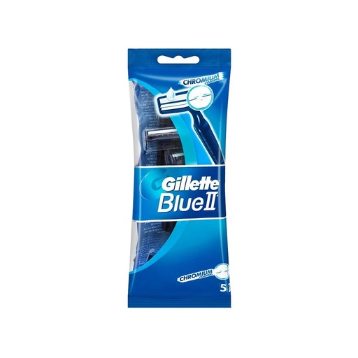 [7702018849031 3014260294250] GILLETTE BLUE II RAZOR CHROMIUM COATING 5PK /24
