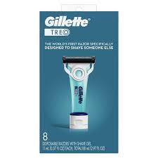 [047400665989] GILLETTE TREO 8-DISPOSABLE RAZORS W/SHAVE GEL/4