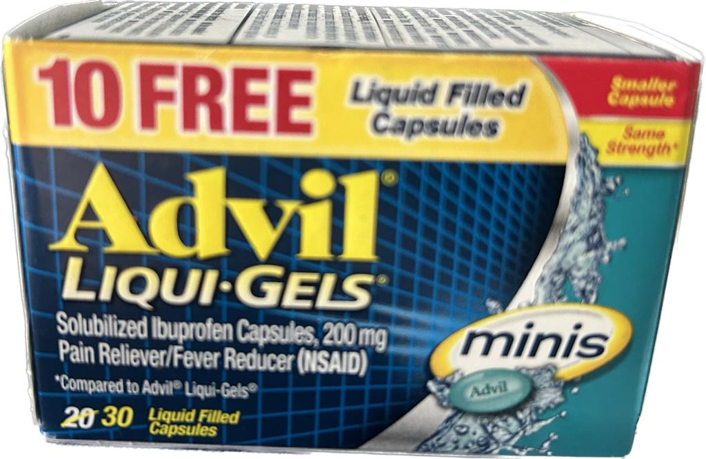 ADVIL LIQUIDGEL MINIS x 30Caps /6 PJ DISTRIBUTORS